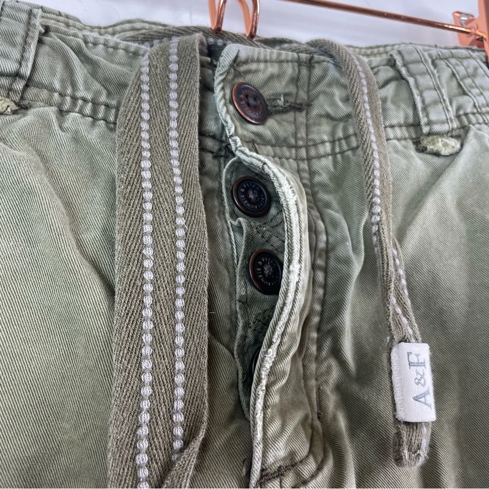 Abercrombie & Fitch Men’s Y2K Army Green Cotton Utility Cargo Pants Size 31X30